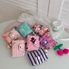 Bear Flower Coin Purse Canvas Cloth Envelope Wallets Simple Mini Cash Wallet  Female