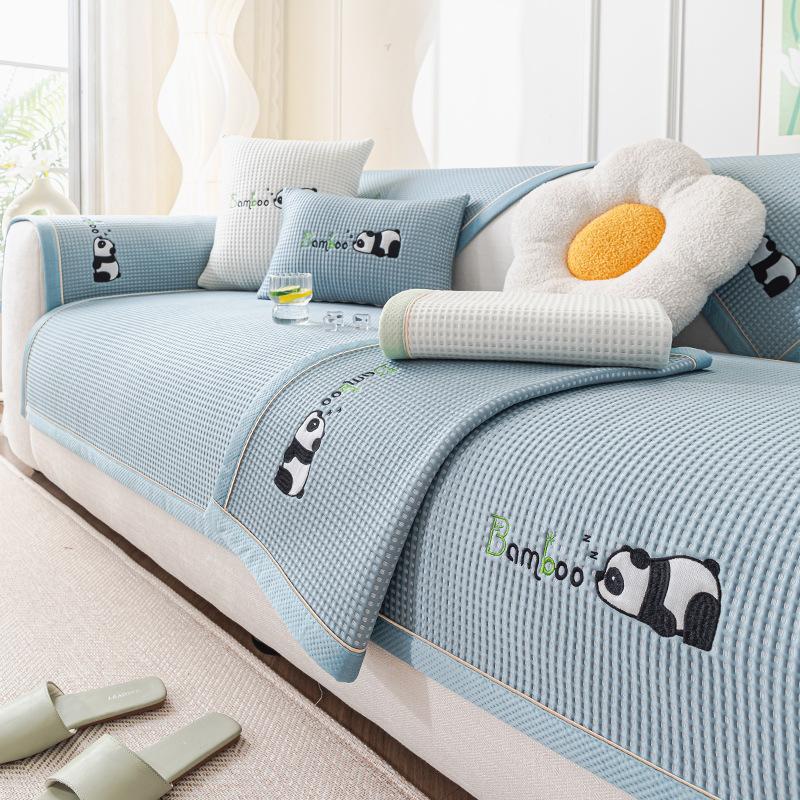 Ice Silk Sofa Cushion New Summer Cool Sofa Mat Seat Cushion Advanced Non-Slip Sofa Cover Cover Cloth