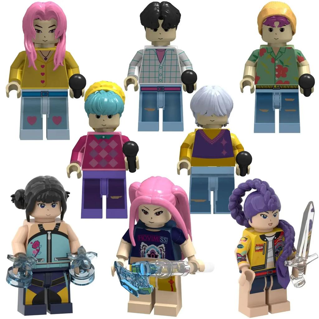 Mini Blocks Rumi Mira Zoey  Action Figure Building Blocks Toy Peripherals Desk Decoration Collection Toy Christmas Gift