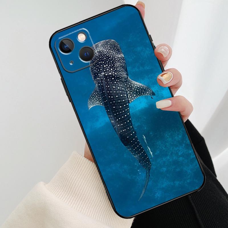 Чехол для телефона 'Океанская китовая акула и волны' для iPhone 17 Pro Max 14 13 12 11 15 16 Pro Max mini 16 15 Plus 16e 17 Air