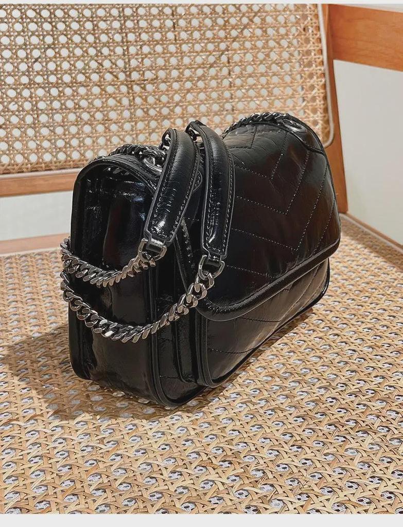 Женская сумка-мессенджер Niki Retro из натуральной кожи Yangshulin 2022 года с цепочкой