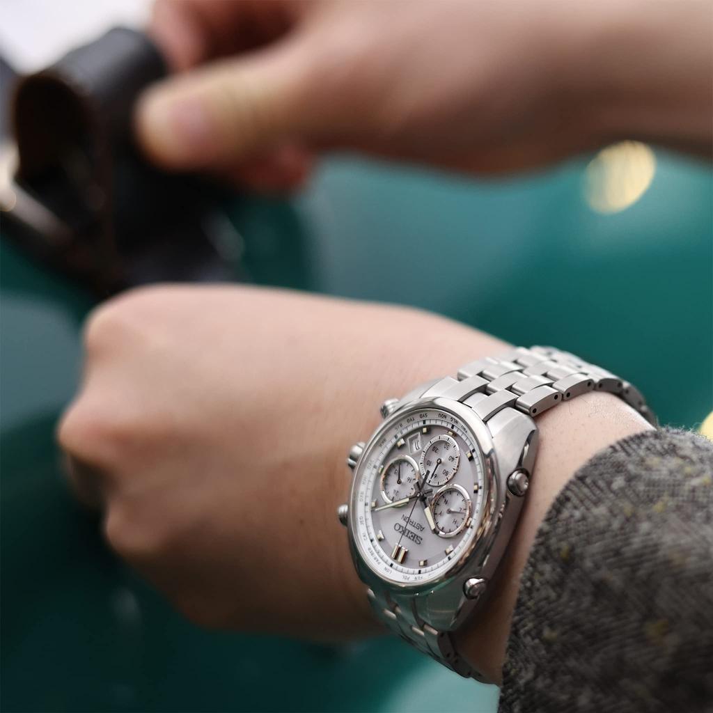 Часы Astron ORIGIN Series Solar Radio 8B92 Chronograph Titanium SBXY025 Silver [Seiko Watch] Мужские