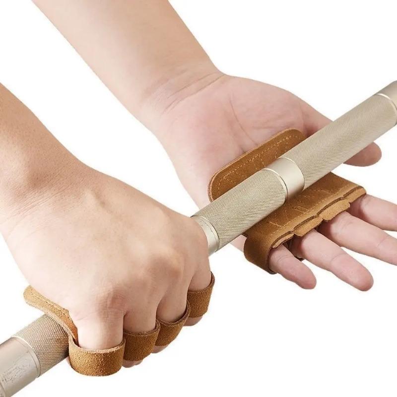 Кожаные тренировочные перчатки для тяжелой атлетики, защита ладоней для женщин и мужчин, фитнес-спортивные гимнастические ручки, подтягивания, тяжелая атлетика, тренировки