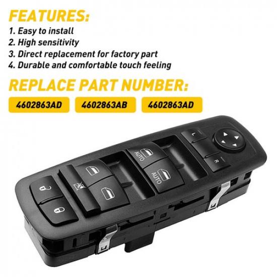 Master Power Window Switch For Dodge Ram 1500 2500 3500 Truck Crew Cab 2009-2012
