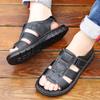 Модные мужские летние сандалии из искусственной кожи, легкие, дышащие, пляжные сандалии 2025, новая модная повседневная обувь для мужчин, нескользящие сандалии