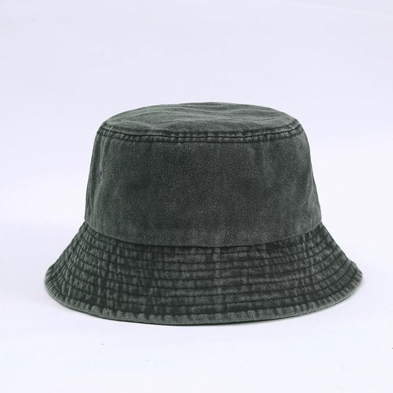 Stonewashed Cotton Bucket Hat UV Sun Protection Breathable Beach Holiday Travel