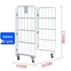 Folding Mobile Logistics Trolley: Warehouse Turnover Cart for Handling, Loading, and Unloading