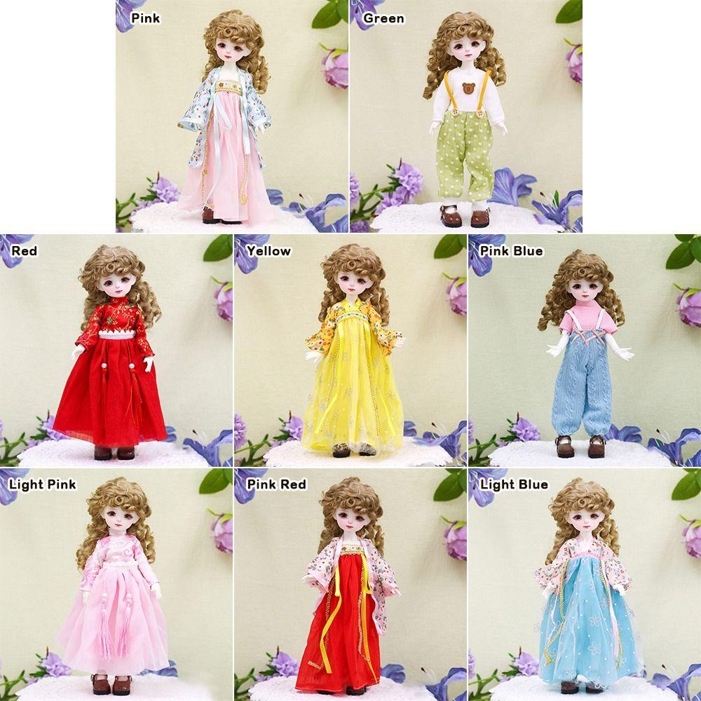 DIY 1/6 BJD Doll Clothing Handmade Doll Dress Casual Chinese Hanfu  (No Dolls and Shoes)