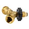 Outdoor Camping Hiking Stove Adaptor Propane Tank Y-Splitter Adapter Two Furnace Connector Way LPG Adapter Tee Connector