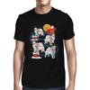 T T Shirt Unisexs Santa Claus and His Husky Sleigh Vintage Washed Graphic Versatile Soft Slightly Stretched Comfortable Casual