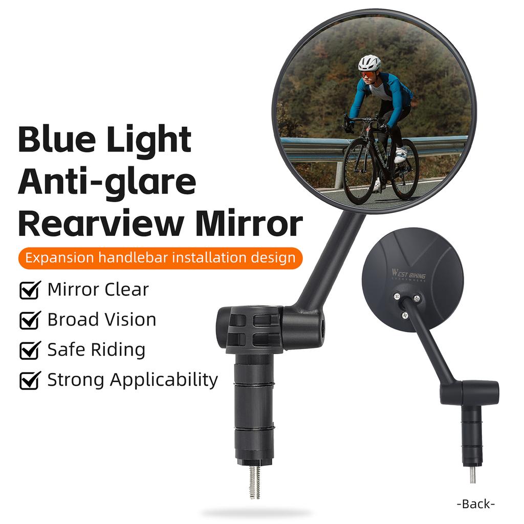Заглушка на руль велосипеда Зеркало заднего вида Регулируемый руль велосипеда Антибликовое зеркало Складной велосипед