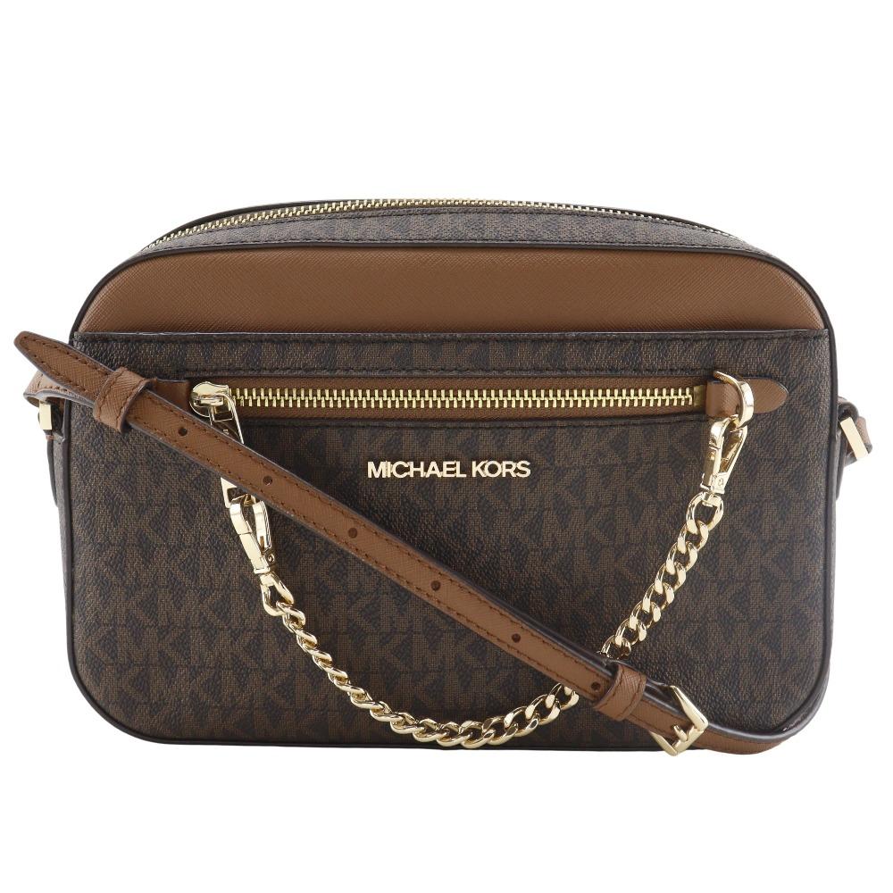 Michael Kors Сумка через плечо Jet Set 35S1GTTC9B Signature MK Коричневый ПВХ Женская Б/у
