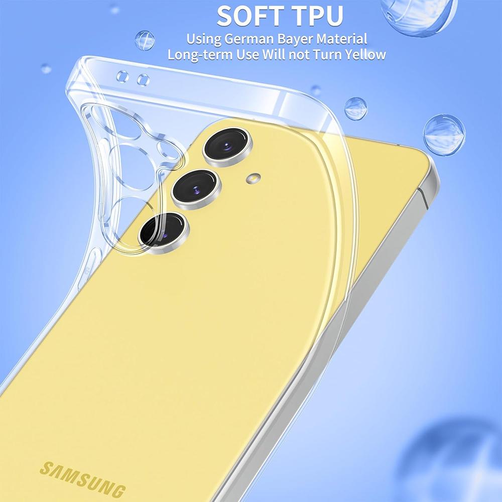 Высокопрозрачный силиконовый чехол для телефона Samsung Galaxy S25 S24 S23 S22 S21 S20 FE S25 Plus Ультратонкий прозрачный чехол-обложка