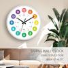 Children's Educational Quartz Analog Needle Display Wall Clock for Kindergarten Learning Customizable Color & Logo