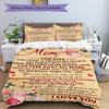 3PCs Mom Appreciation Quote Design Cover Set, Breathable Fabric, Machine Washable (1 Duvet Cover + 2 Pillowcases) (Without Quilt) yy250911111