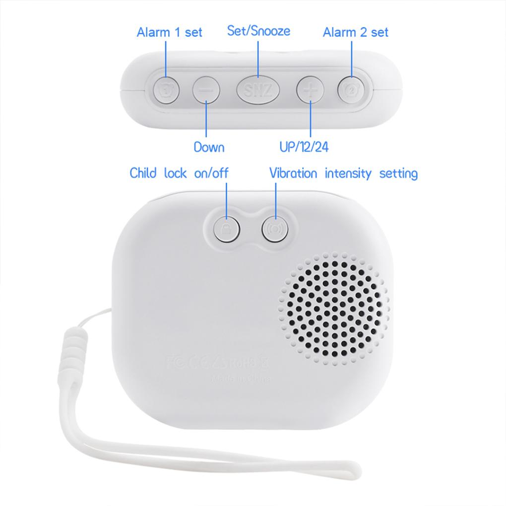 Вибратор-будильник с мощной вибрацией для глухих и немых Функция мощного вибрационного будильника