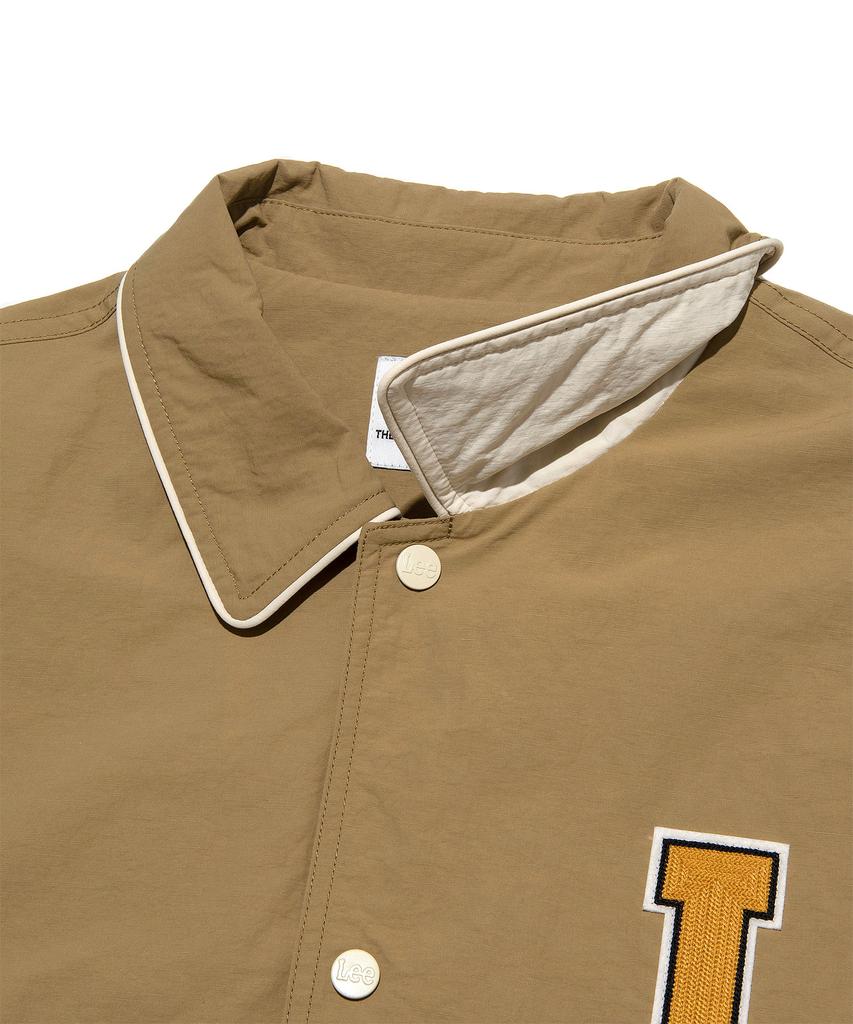 Lee Нейлоновая куртка-бомбер в стиле varsity, бежевая