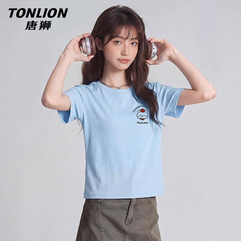 TonLion Women's Pure Cotton Short-Sleeve T-Shirt
