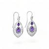 Blue Topaz Sterling Silver Earrings: Filigree Gemstone Jewelry