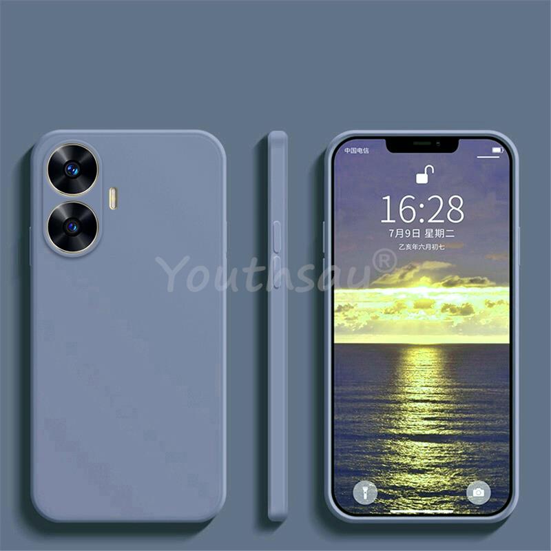 Для Realme C55 чехол силиконовый жидкий чехол для телефона Realme C55 чехол TPU защитный чехол Realme C55 C53 C35 C25 C12 C31 C21