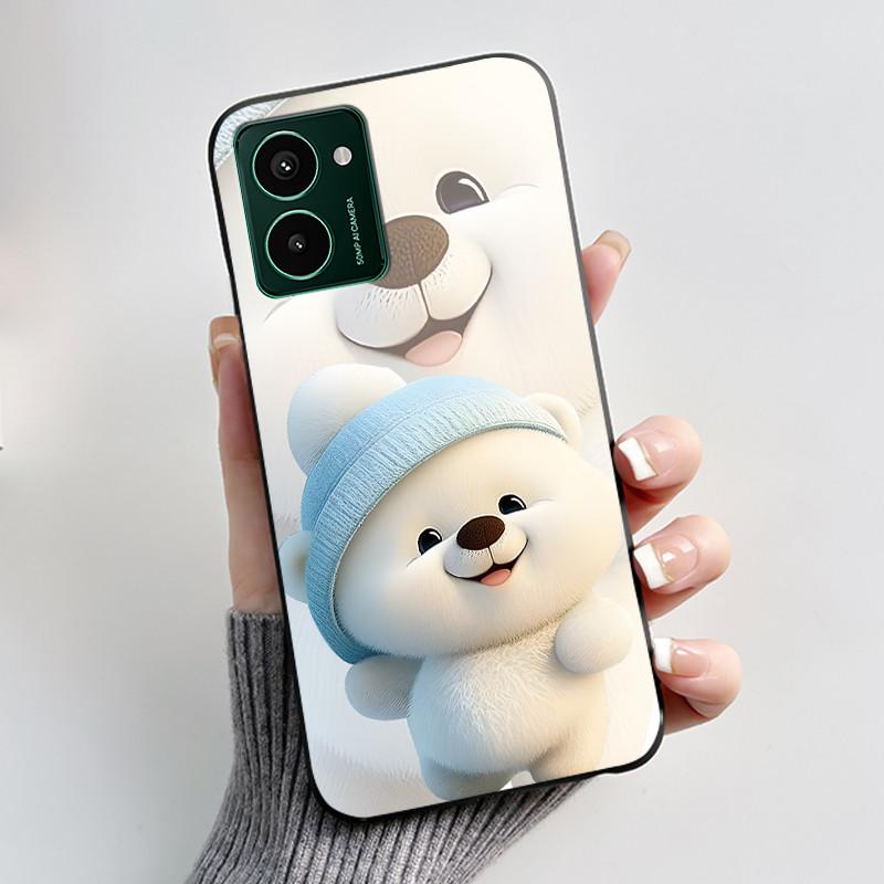 Мягкий чехол из ТПУ для Nokia HMD Pulse Pro Pulse+ Plus, роскошный, милый, с кроликом, смешной, черный силиконовый, защитная задняя крышка, чехол для телефона