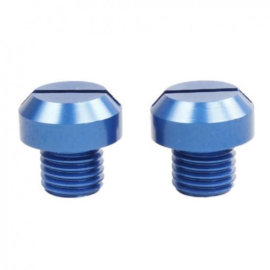 2pcs Universal Aluminum M10X1.25 Motorcycle Mirror Hole Plug Screw Cap Bolt