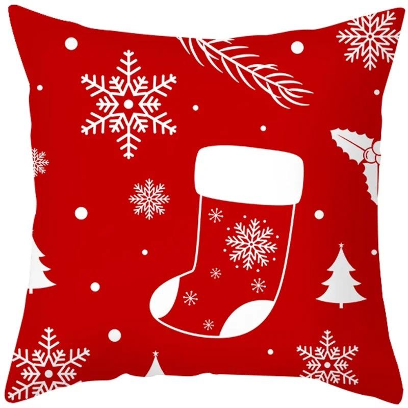Наволочки с рождественской тематикой Аксессуары для автомобиля Офис Санта-Клаус Гостиная Диван Домашние наволочки