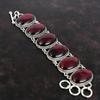 Red Fire Labradorite Bracelet 925 Sterling Silver Bracelet Gemstone Jewelry Handmade Vintage Bracelet Adjustable Chain Bracelet Gift For Dad