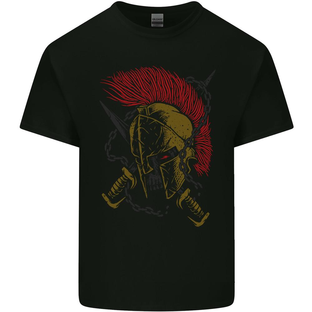 Roman Demon Skull MMA Gym Spartan Helmet Mens Light Cotton T-Shirt Unisex T-Shirt
