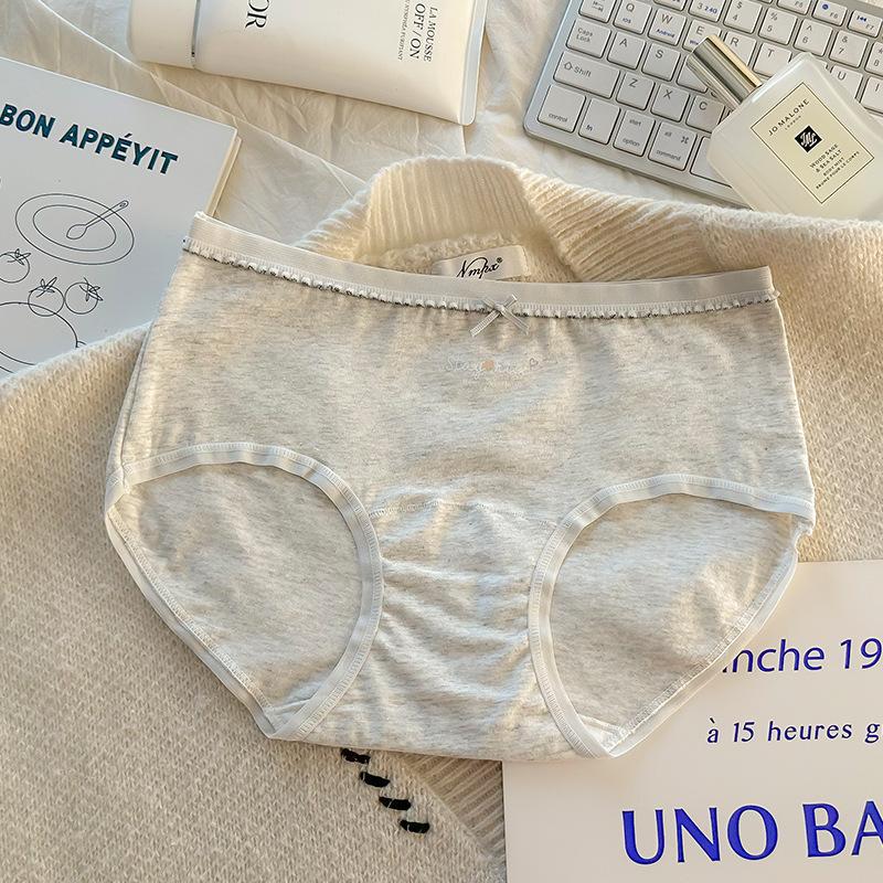 Женские весенне-осенние новые ретро маленькие цветочные хлопковые трусы-слипы с высокой талией и удлиненной ластовицей