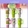 Термокружка Grinch из нержавеющей стали, 40 унций, с крышкой-поилкой и соломинкой, в современном зеленом дизайне