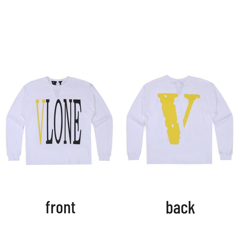 Унисекс худи VLONE с большим V и длинным рукавом - Модный стиль, вдохновленный Ван Ибо