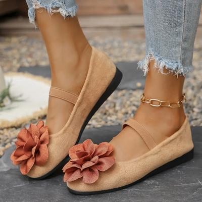 Модные женские балетки Модные повседневные кроссовки с цветком Женские весенние новые туфли-лодочки с острым носком Женские туфли Мэри Джейн Большого размера Лоферы