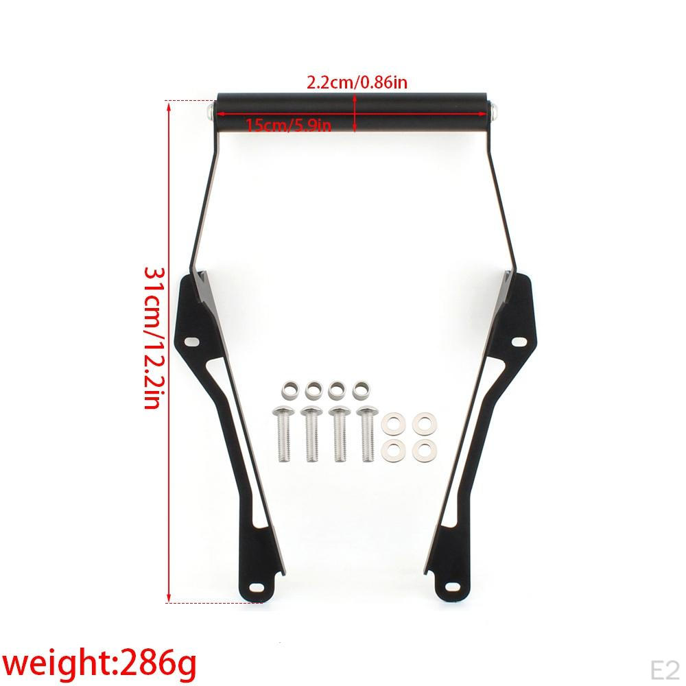 3 Pieces Motorcycle Navigation Bracket Phone Stand Crossbar Assembly Iron Material Easy