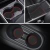 Автомобильный консольный коврик, защитный центральный держатель для стакана, накладки, автомобильные аксессуары для салона, противоскользящий коврик для Tesla Model 3