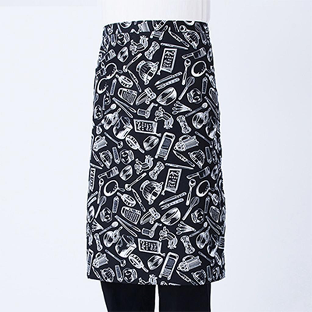 Фартук для шеф-повара, полуобрезанный рабочий фартук, фартук для официанта в ресторане, кафе