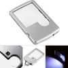 Mini Pocket 3X 6X LED Light Credit Card Style Magnifying Glass Loupe Magnifier