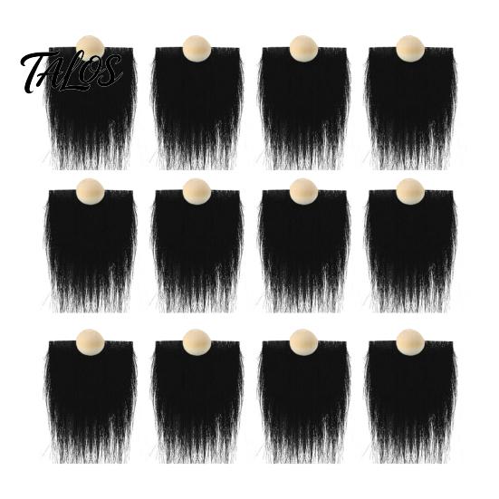 Gnome Beard Set 12Pcs And Nose Kit, DIY Christmas Craft Supplies with Reusable Polyester Fur Plush Beards Wooden Ball Noses for Doll Making,