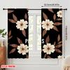 2pcs 2D Flat Printing Window Curtains Trust The Process Flowers 100% Polyester Without Electricity Holiday Decorations Perfect