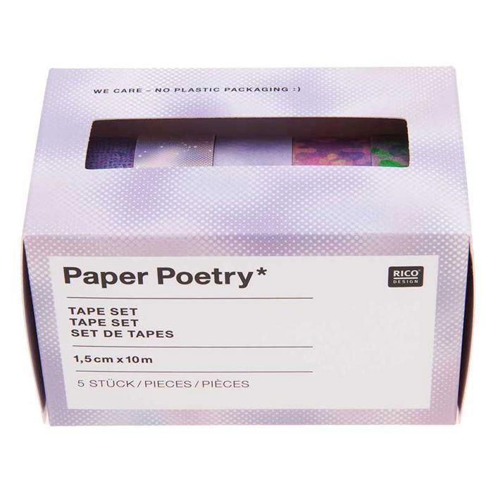 5 masking tapes 1,5 cm x 10 m - Flou pastel