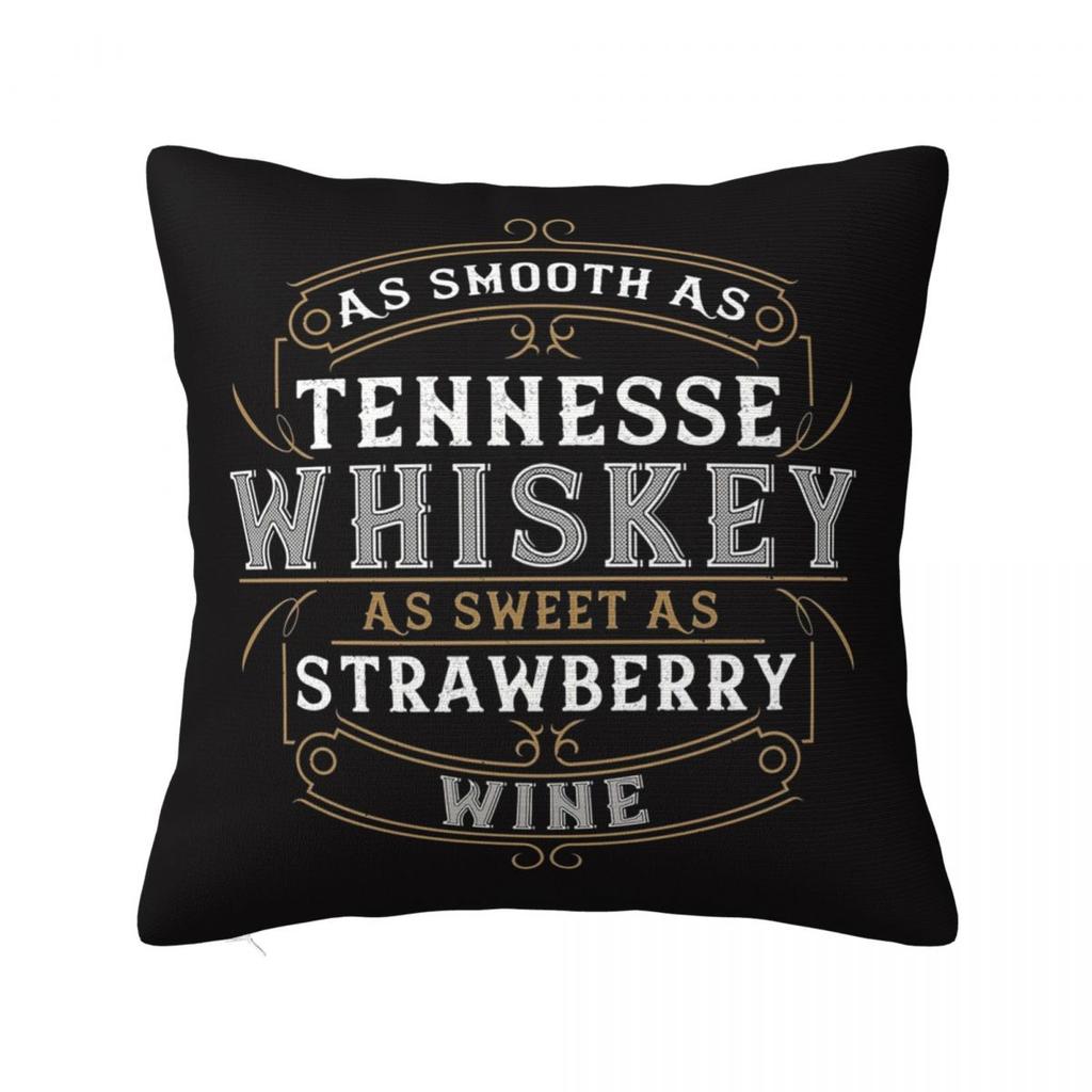 As Smooth As Tennessee Whiskey Square Pillowcase Pillow Cover Polyester Cushion Decor Comfort Throw Pillow for Home Car