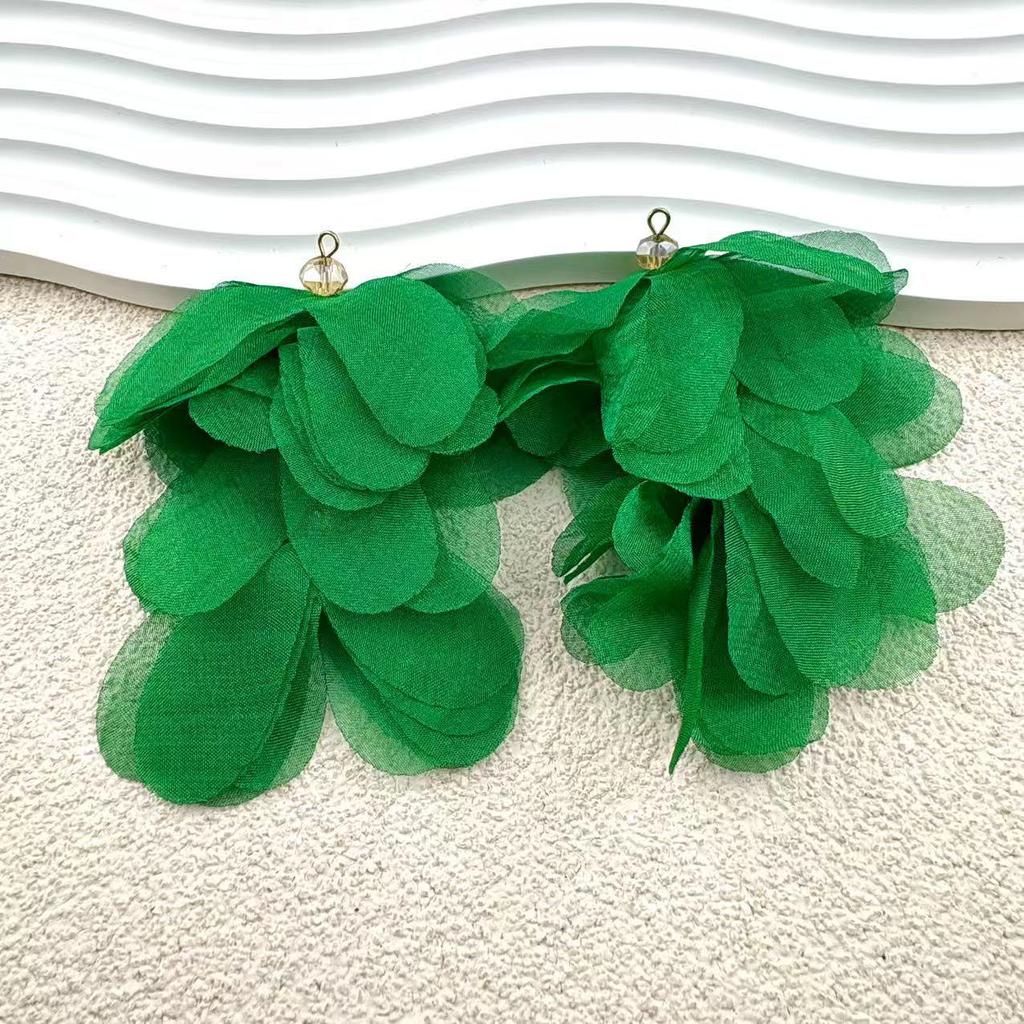 Корейские универсальные кисточки, ткань, сетка, цветы, заколки для волос и серьги с бусинами, материалы для DIY