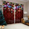Новый год Рождество Санта-Клаус Красный Снег Тонкие затемняющие оконные шторы для гостиной спальни домашнего декора