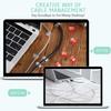 50pcs Self Adhesive Wire Clips Cable Management Clips Cable Organizers Sticky Cord Holder for TV PC Laptop Ethernet Cable Home