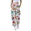 Женские повседневные модные рождественские принтованные повседневные брюки спортивные брюки длинные брюки брюки с эластичной резинкой на талии