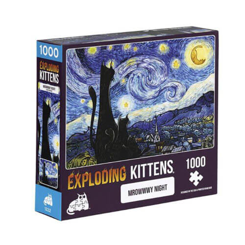 Exploding Kittens Puzzle 1000pcs (Mrowwwy Night)