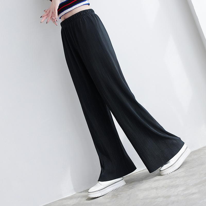 Летние свободные брюки свободного покроя с высокой талией, прямые брюки для йоги и танцев, повседневные брюки для женщин