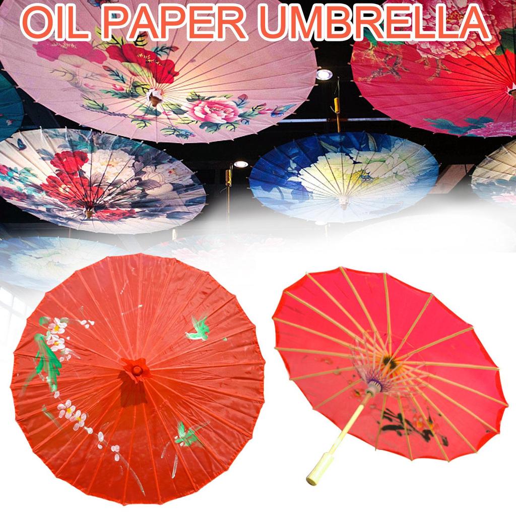 Chinese Classic Vintage Paper Umbrella Wedding Painted Dance Style Oil-Paper Chinese Umbrella P G2X9