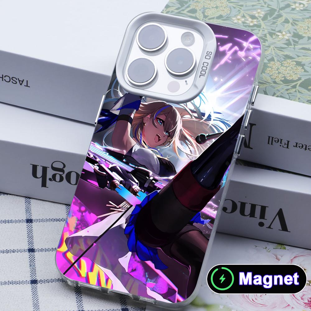 HSR Serval White Translucent MagSafe Mobile Phone Case for iPhone 17 16 15 14 13 12 11 X XR XS Air Pro Max Plus Cover