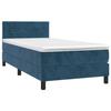 Maison Exclusive - Sommier à lattes de lit et matelas et LED Bleu foncé 80x200 cm